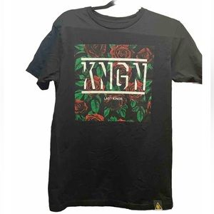 Last Kings Black Graphic Tee Tshirt Roses Size Medium LK